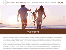 Tablet Screenshot of optionsinconception.com